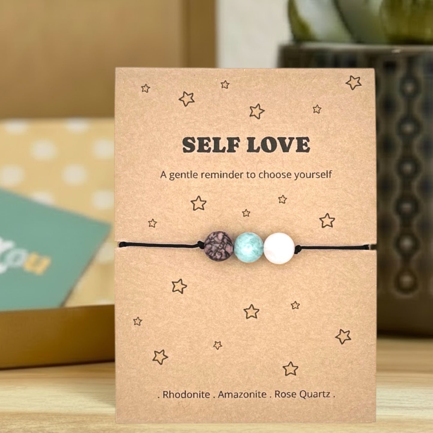 Self Love Crystal Bracelet – Love Yourself Gift for Her