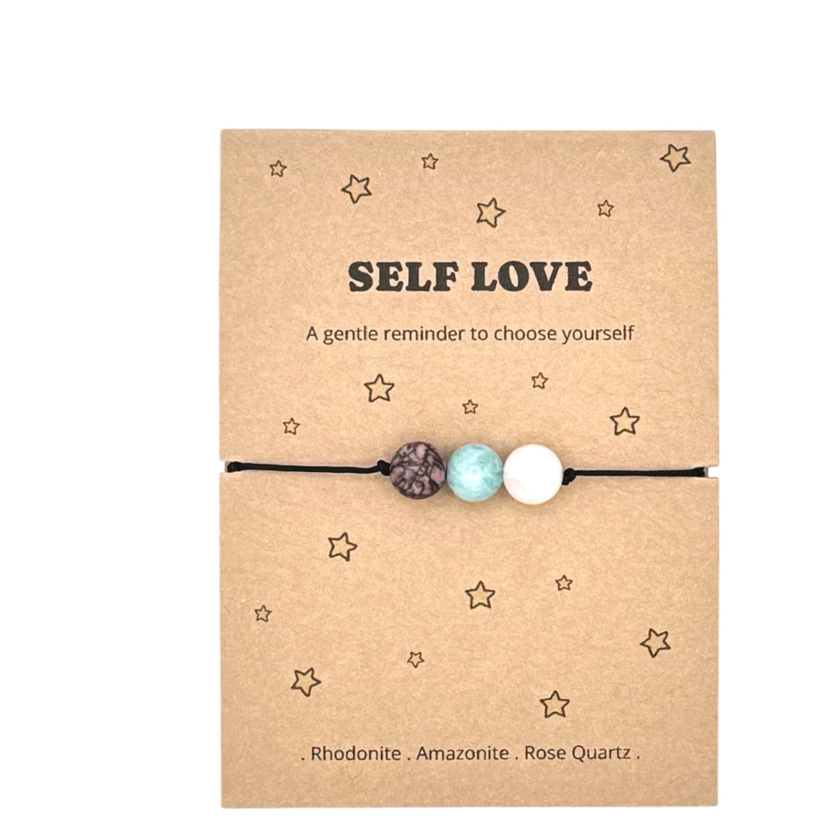 Self Love Crystal Bracelet – Love Yourself Gift for Her