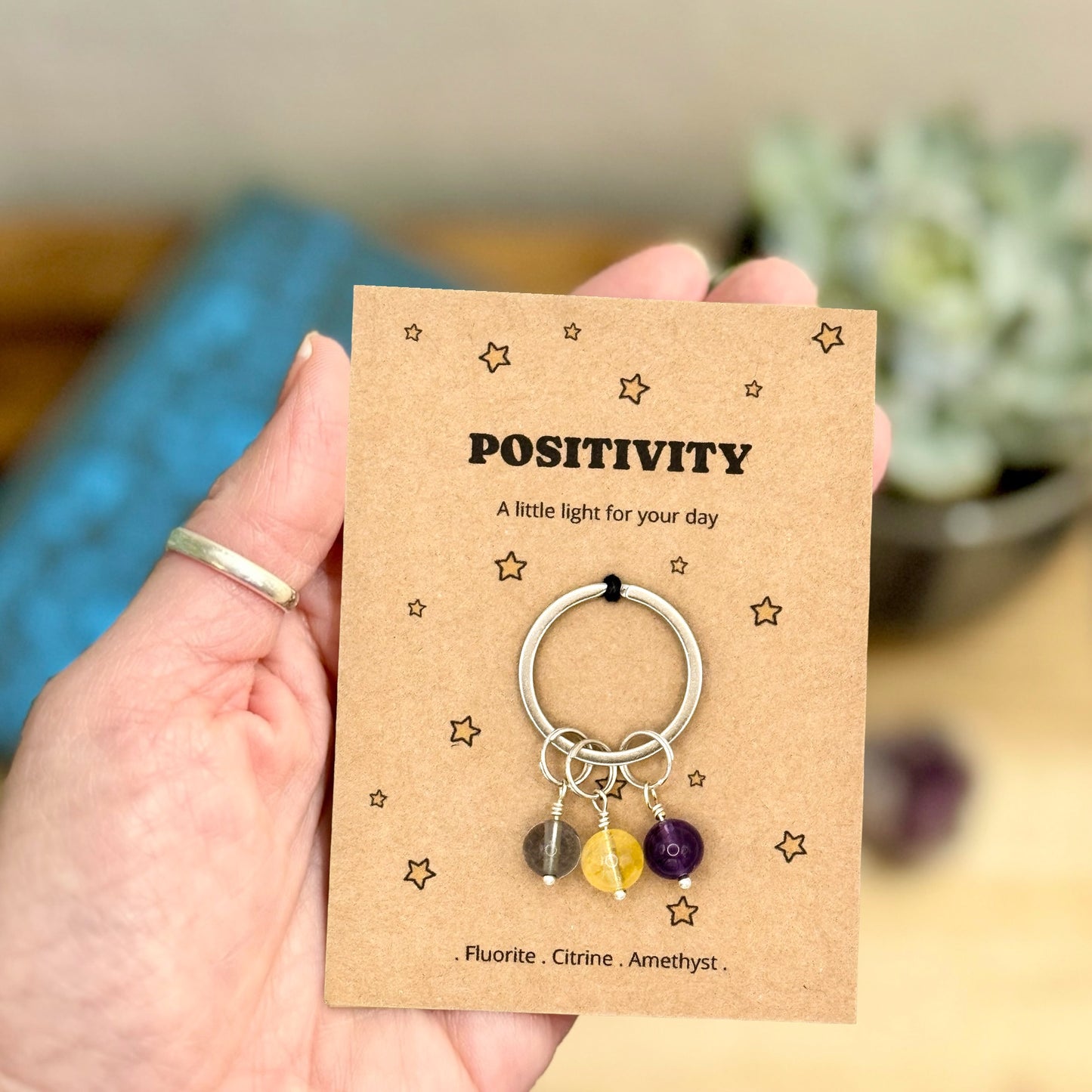 Positivity Crystal Keyring – Uplifting Gift for Someone Special