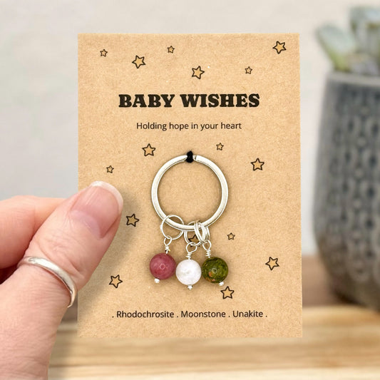 Baby Wishes Crystal Keyring – Wishing for a Baby & Baby Journey Gift
