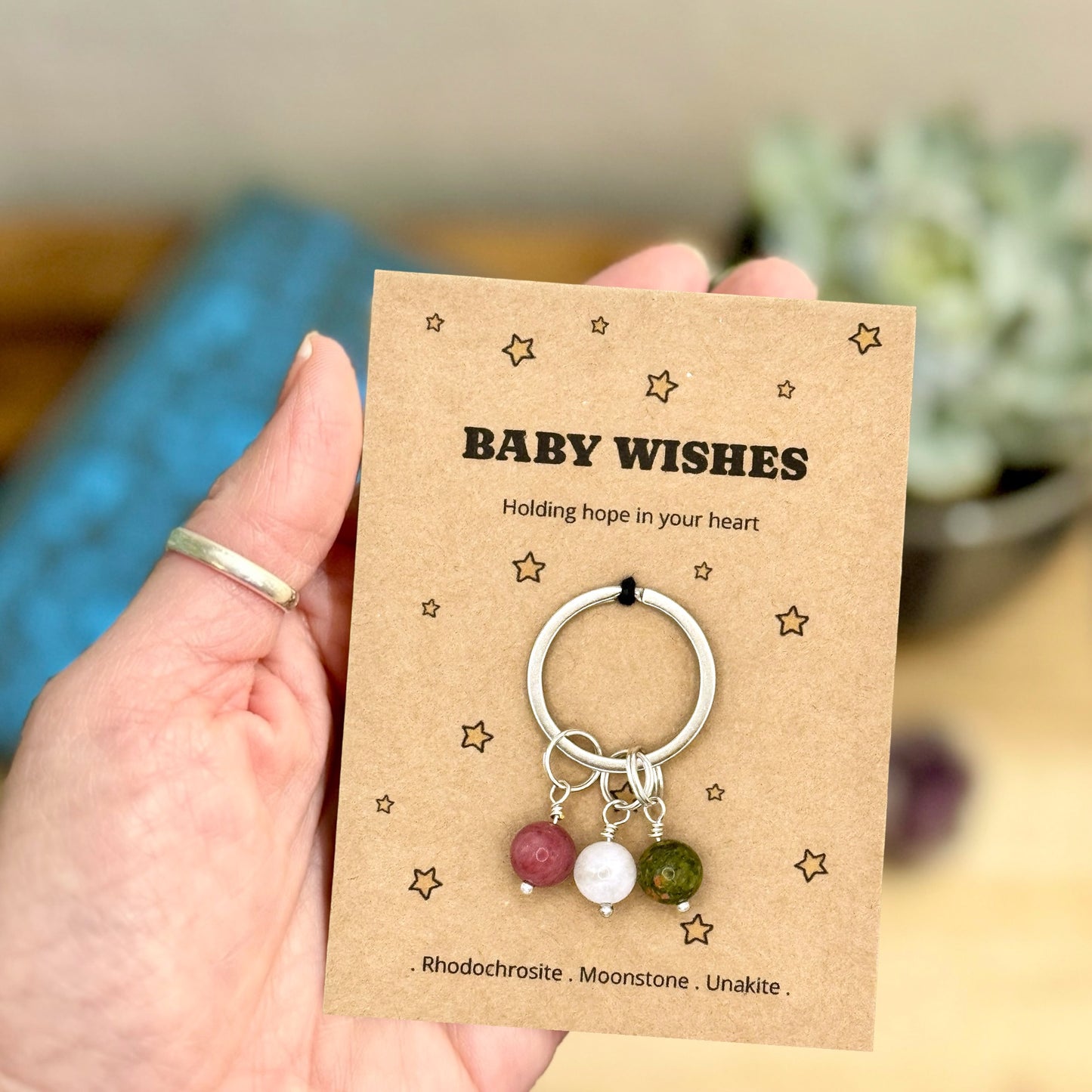 Baby Wishes Crystal Keyring – Wishing for a Baby & Baby Journey Gift