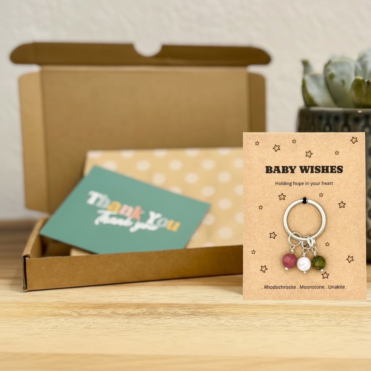 Baby Wishes Crystal Keyring – Wishing for a Baby & Baby Journey Gift