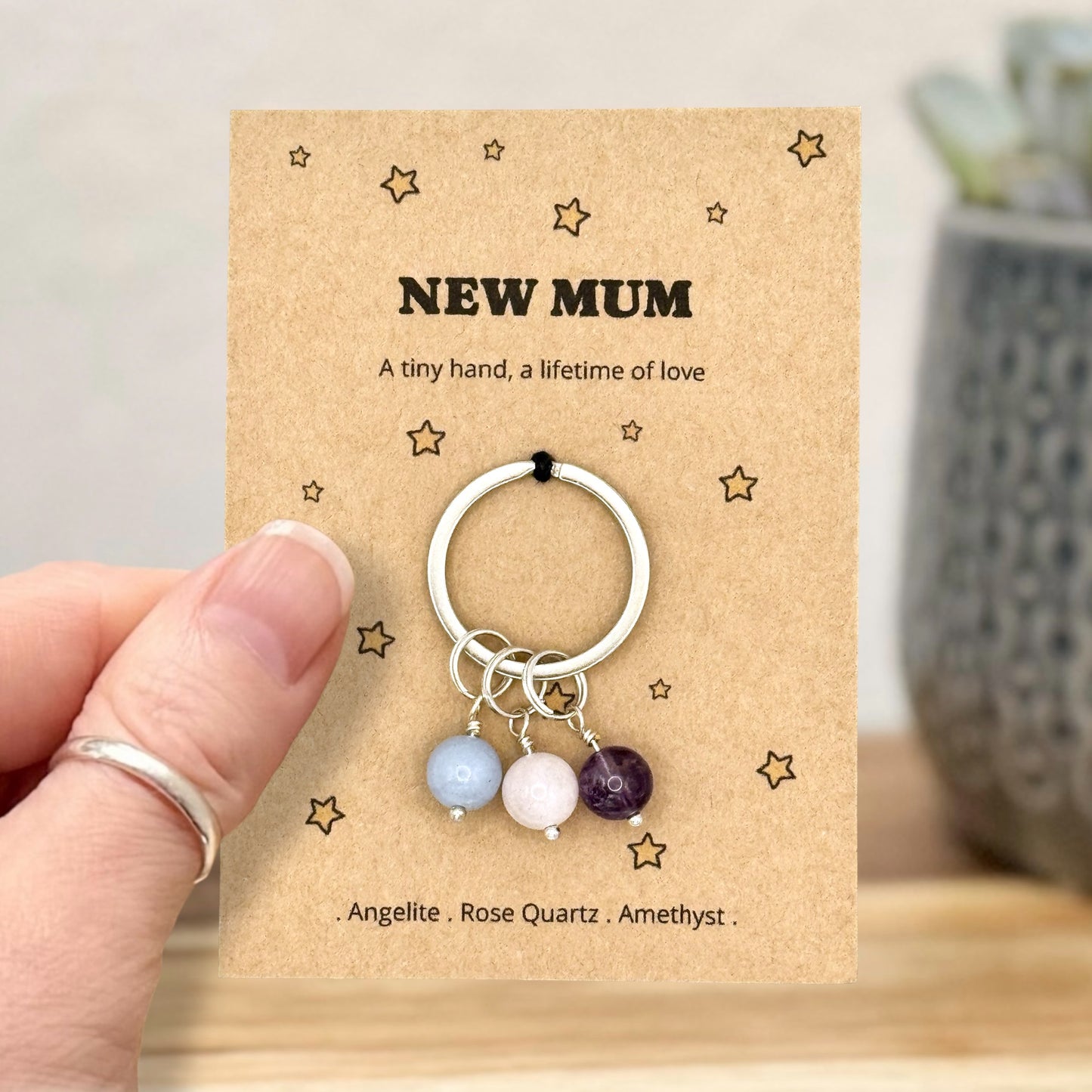 New Mum Crystal Keyring – Motherhood Gift & Personal Keepsake