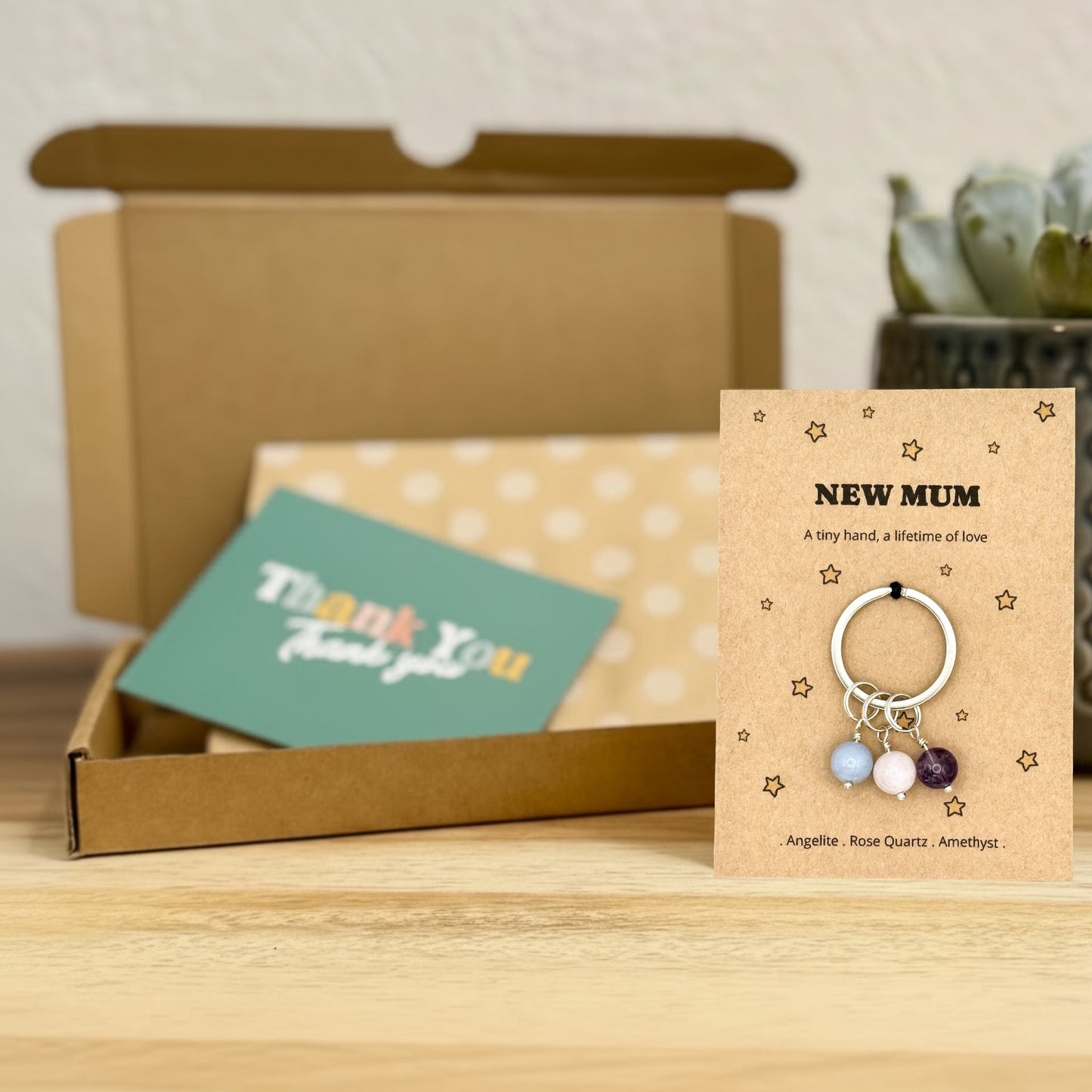 New Mum Crystal Keyring – Motherhood Gift & Personal Keepsake