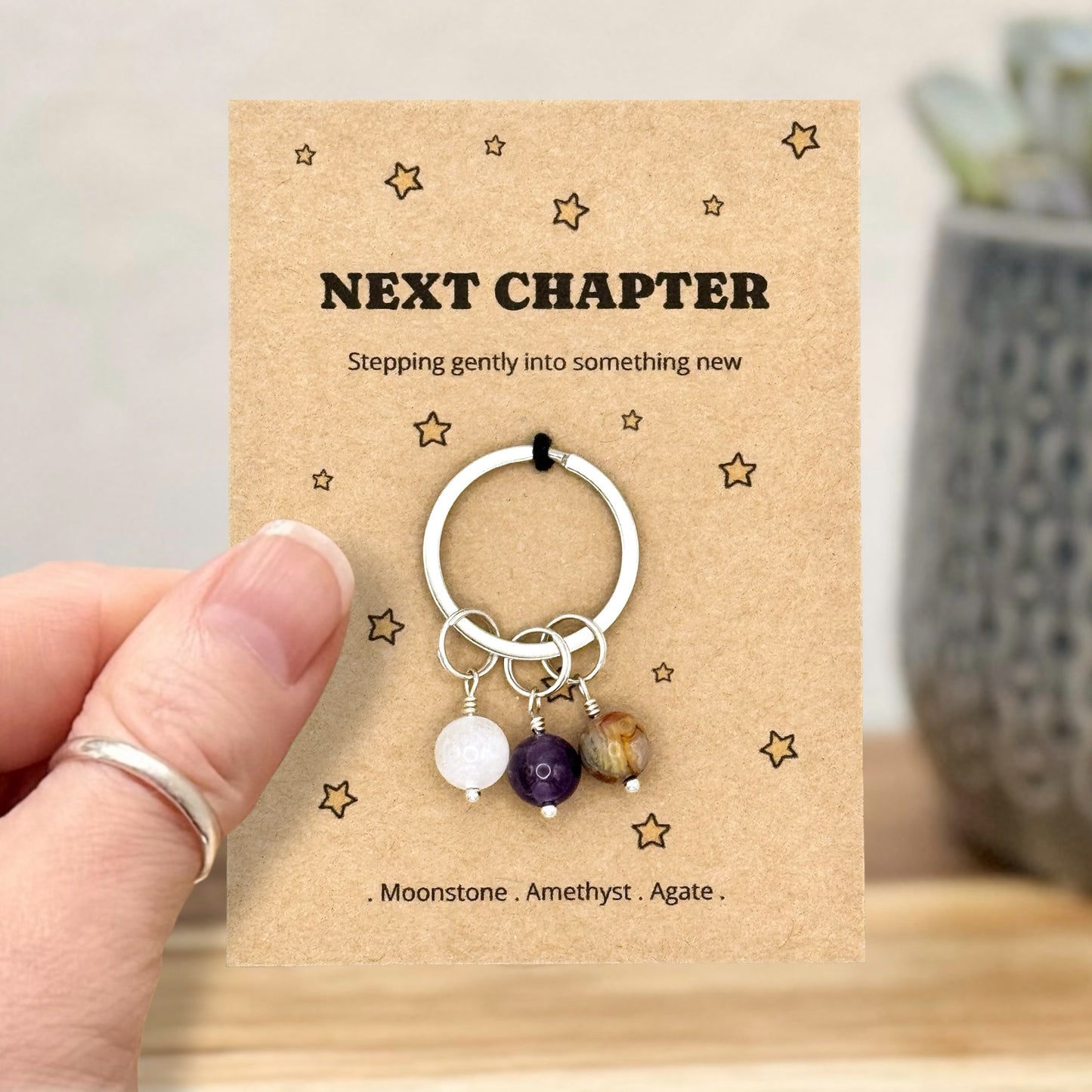 Next Chapter Crystal Keyring – Career Change, Graduation & Retirement Gift
