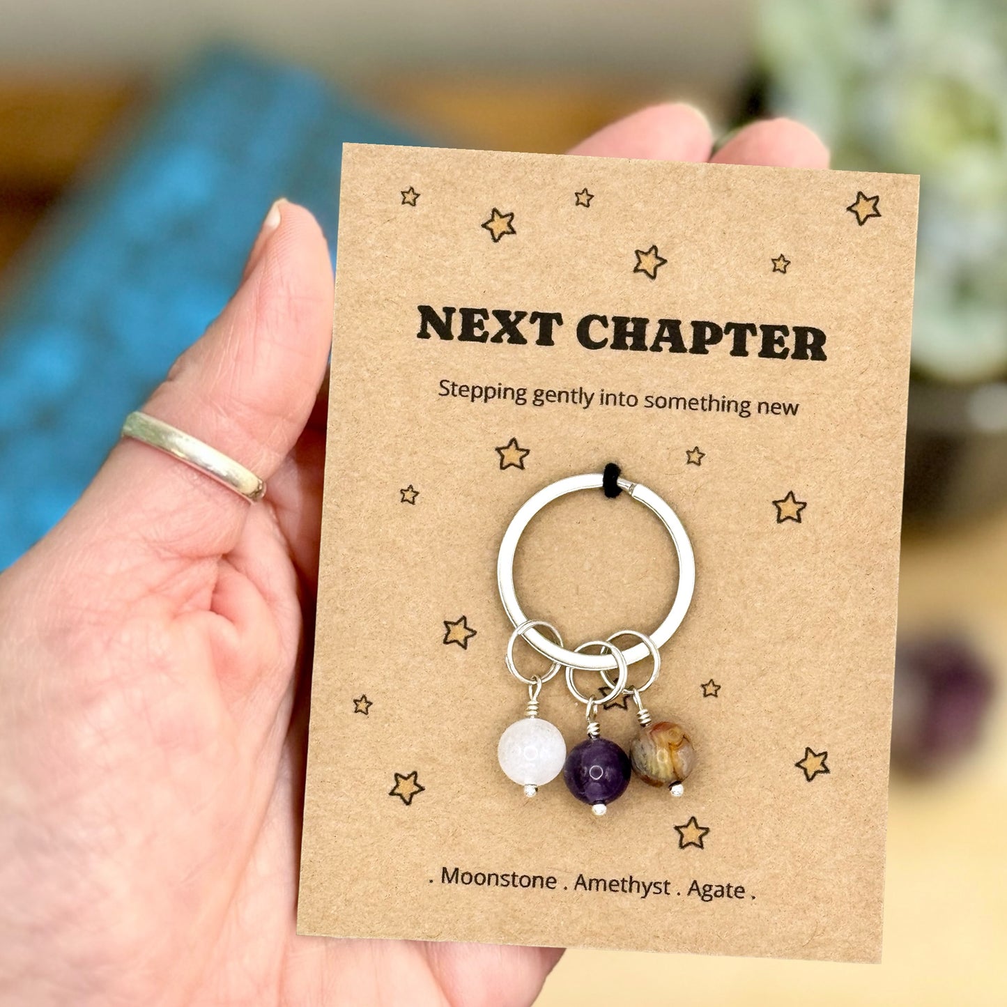 Next Chapter Crystal Keyring – Career Change, Graduation & Retirement Gift