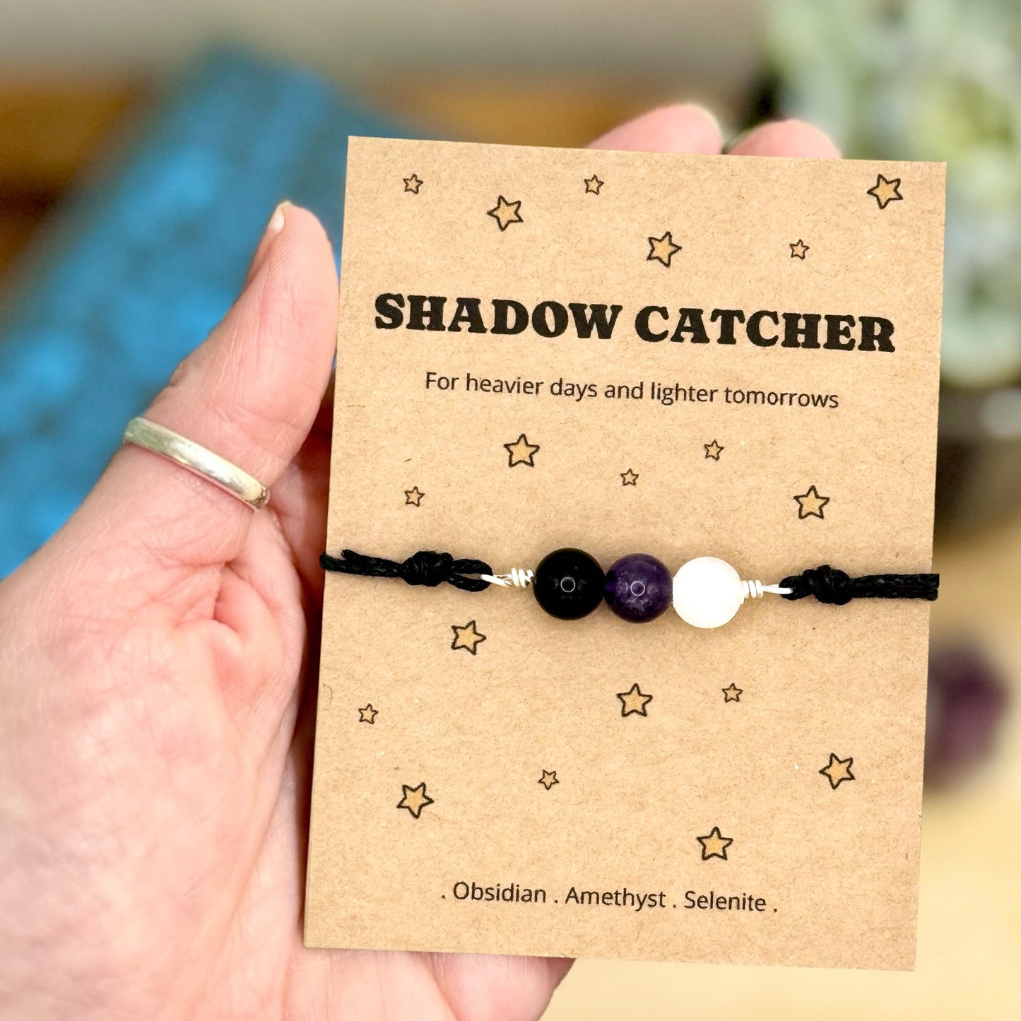 Shadow Catcher Empath Crystal Bracelet for Protection & Emotional Support