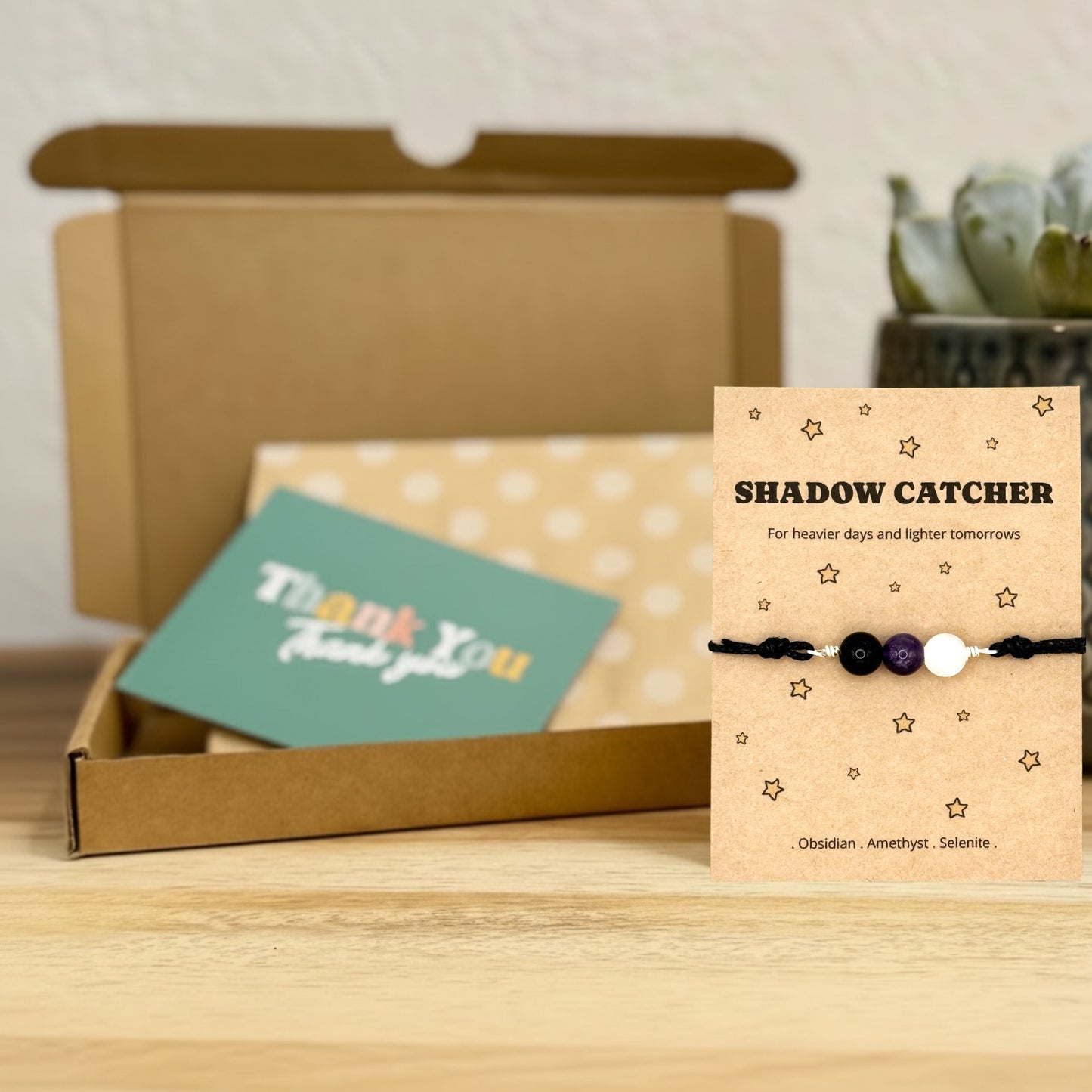 Shadow Catcher Empath Crystal Bracelet for Protection & Emotional Support
