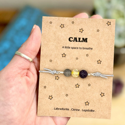 Calm Crystal Bracelet – Quiet Moment & Self Care Gift for Her