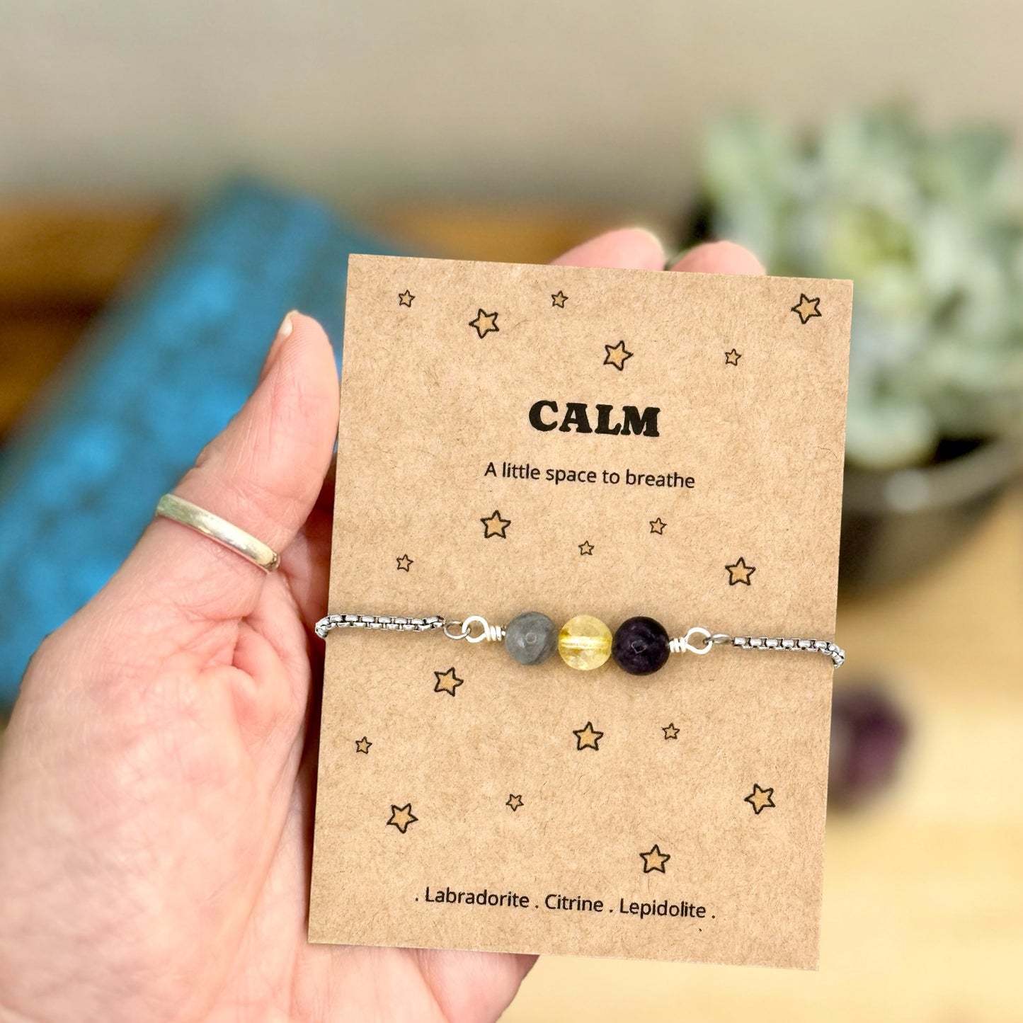 Calm Crystal Bracelet – Quiet Moment & Self Care Gift for Her
