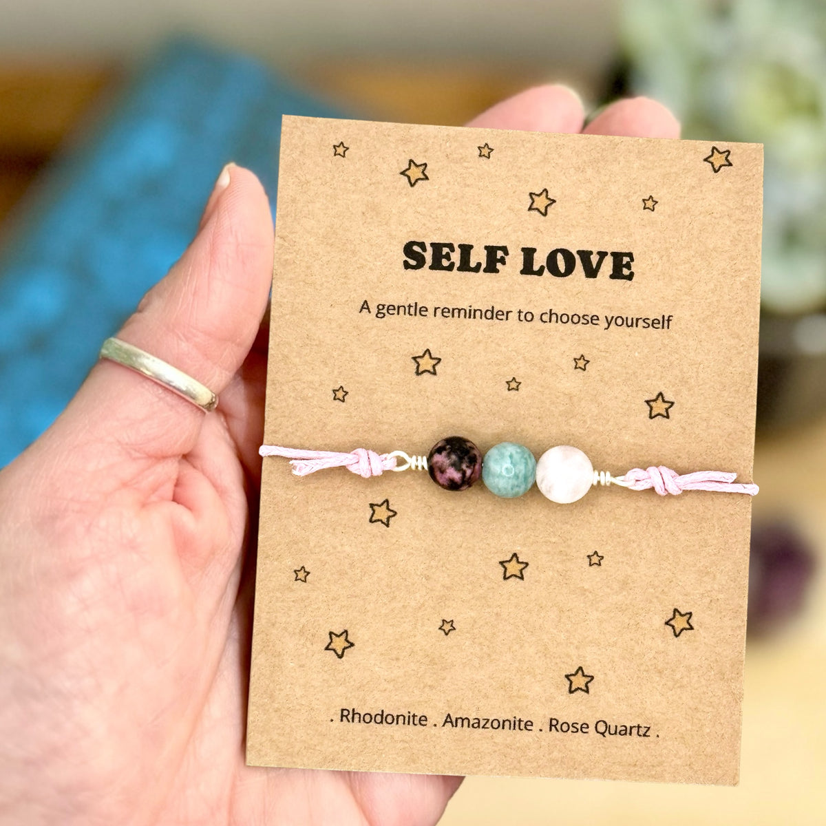 Self Love Crystal Bracelet – Self Care Gift for Her