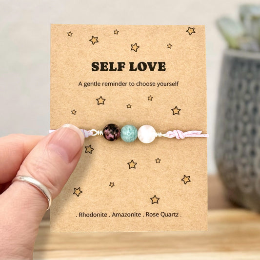 Self Love Crystal Bracelet – Self Care Gift for Her