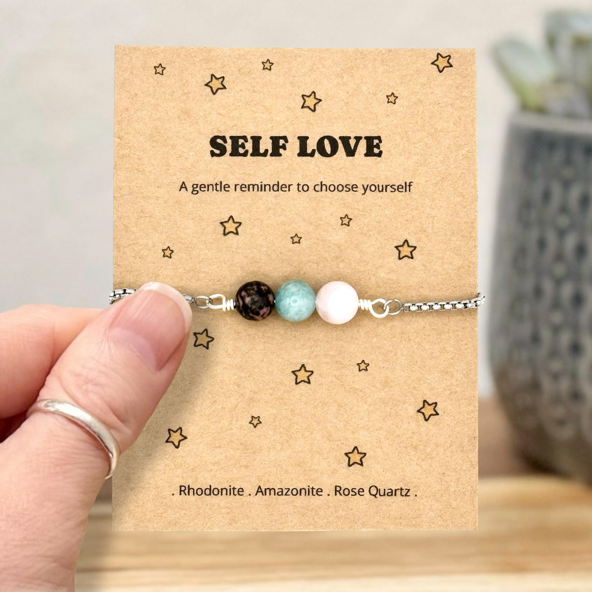 Self Love Crystal Bracelet – Self Care Gift for Her