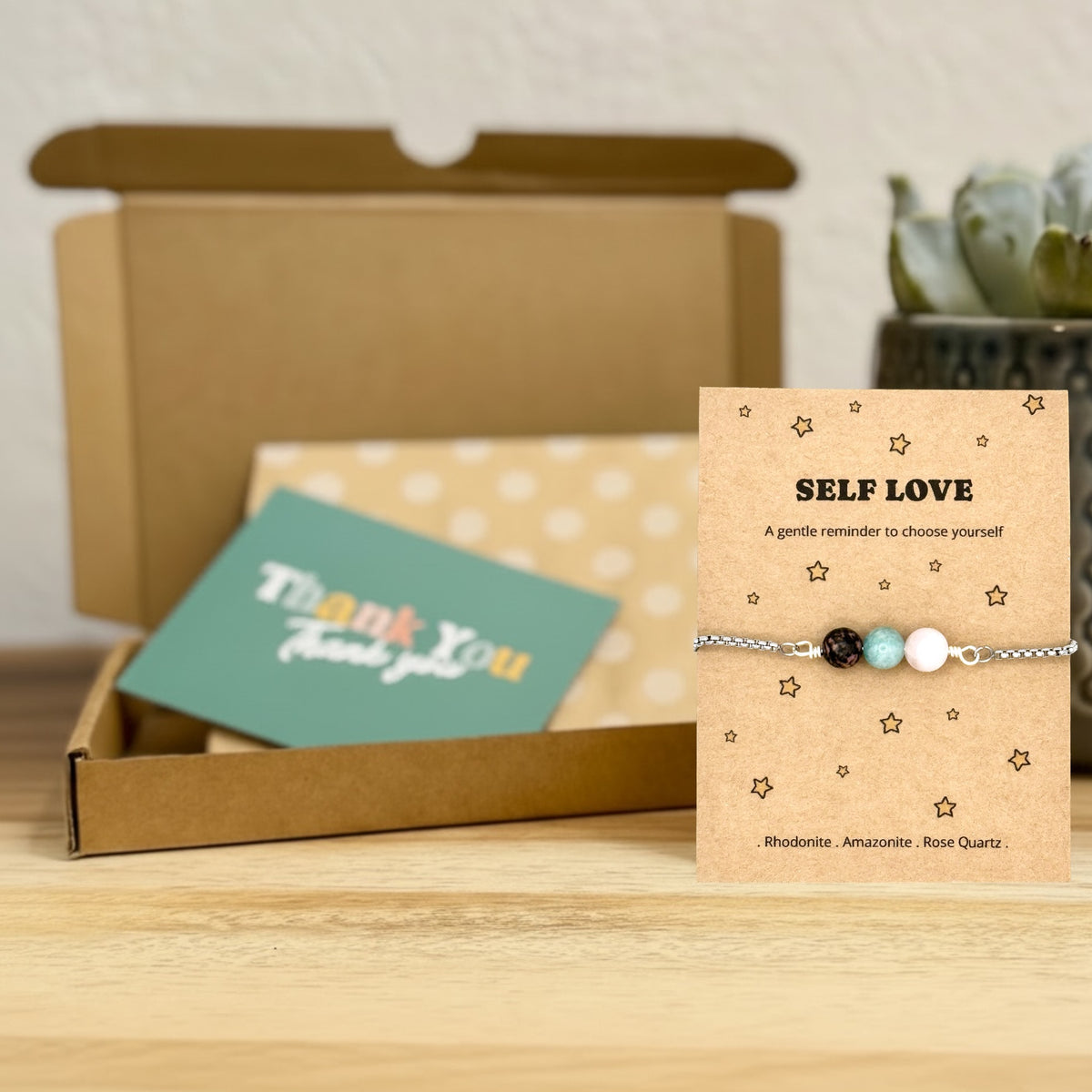 Self Love Crystal Bracelet – Self Care Gift for Her