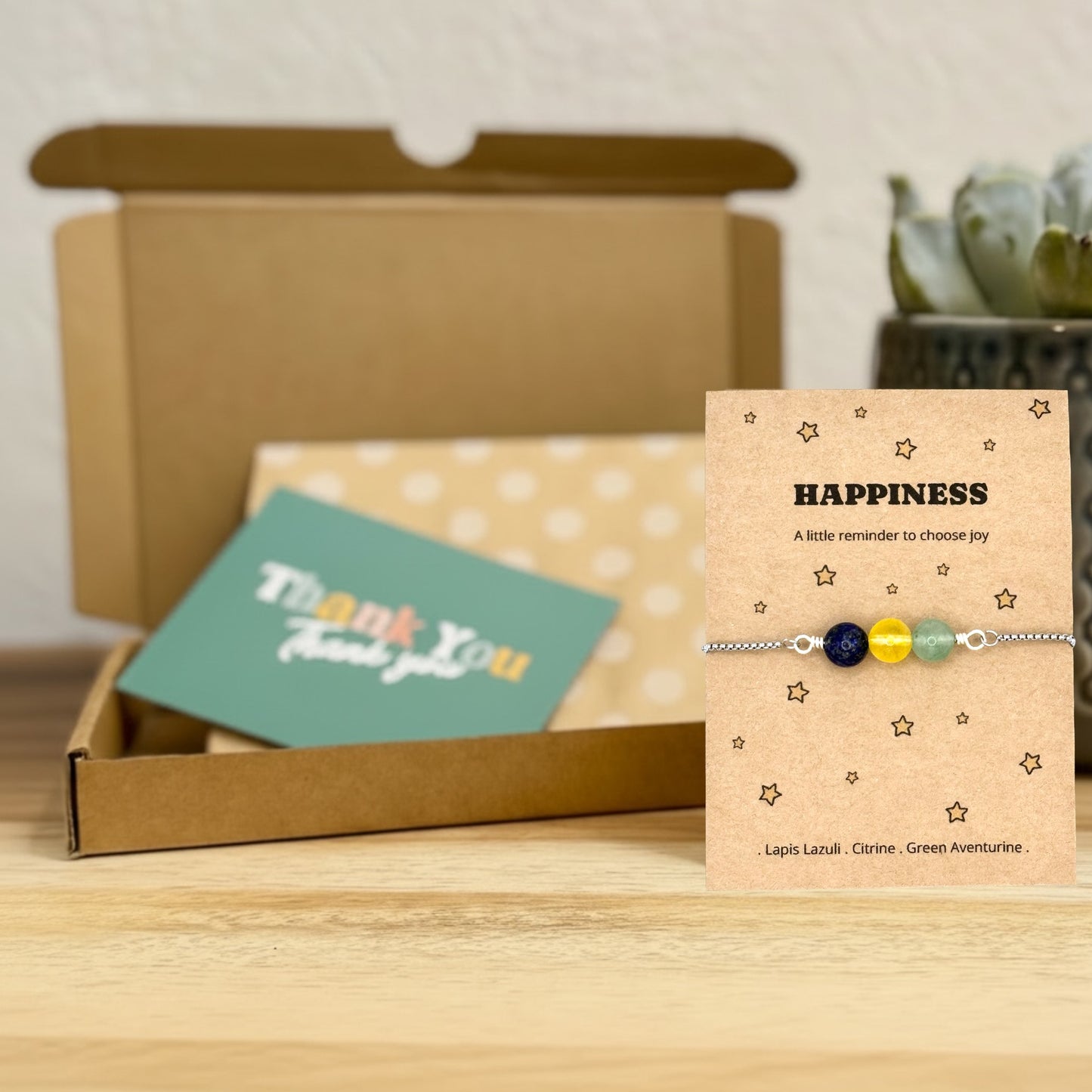 Happiness Crystal Bracelet – Happy Thoughts & Feel Good Gift