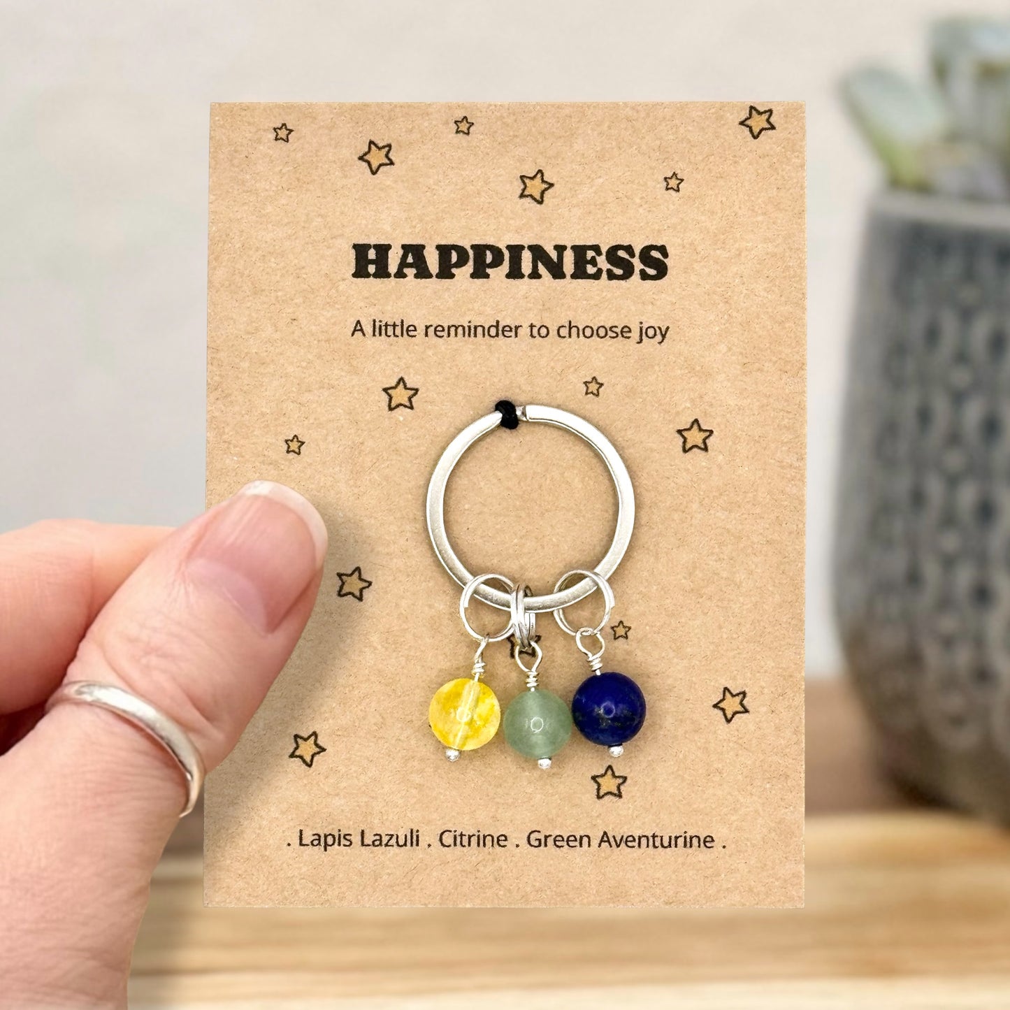 Happiness Crystal Keyring – Positive Outlook Gift for Friend