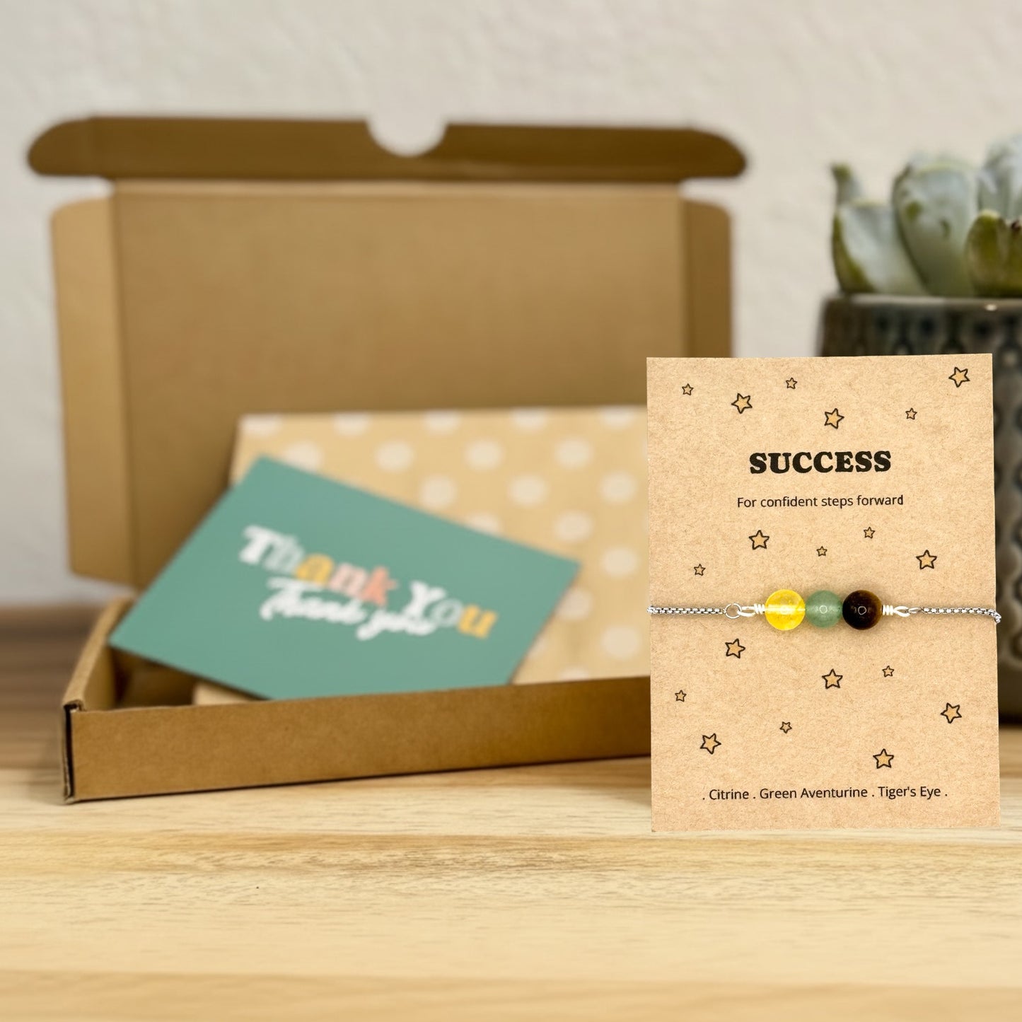 Success Crystal Bracelet – Ambition & Goals Gift for Her