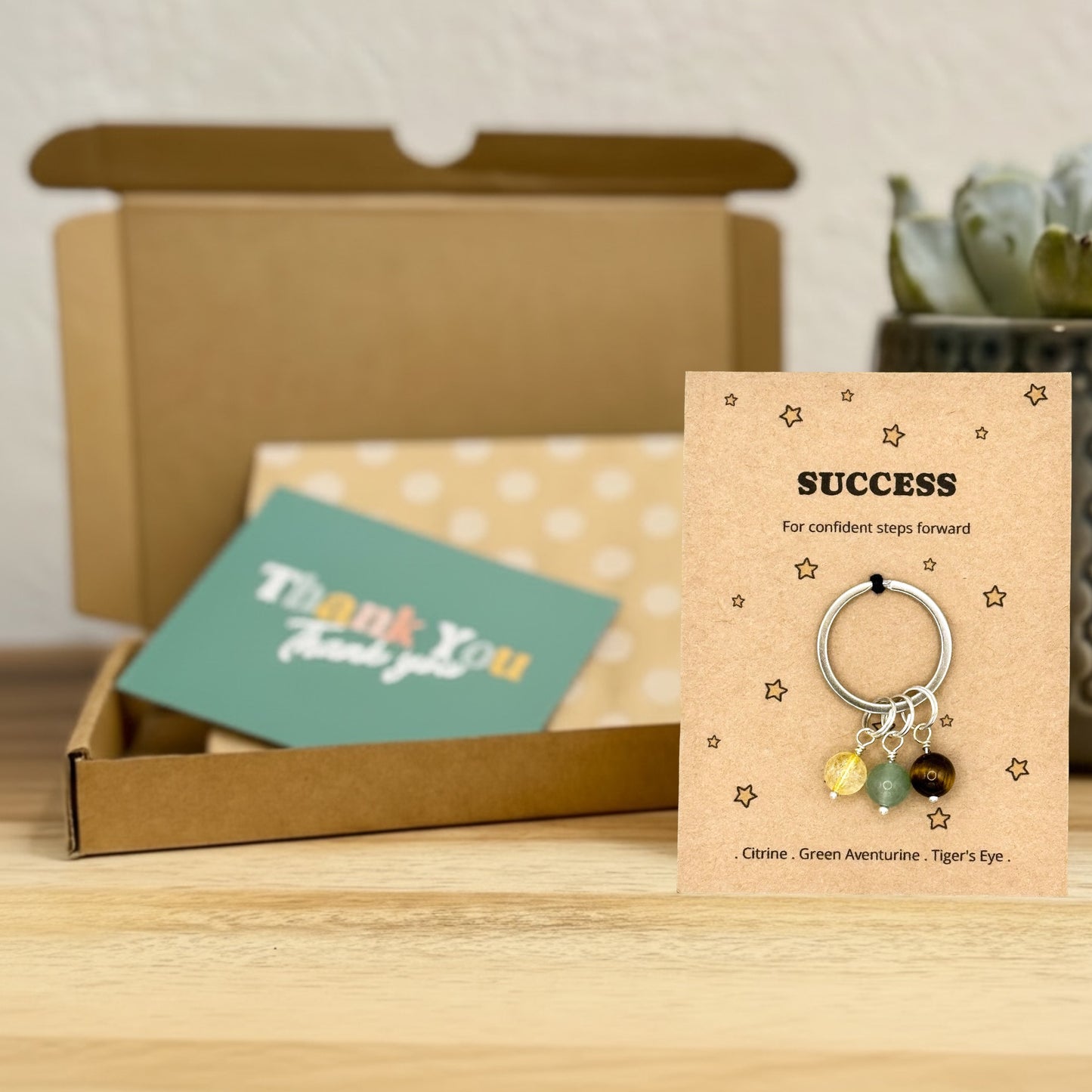 Success Crystal Keyring – Ambition & Success Gift for Her