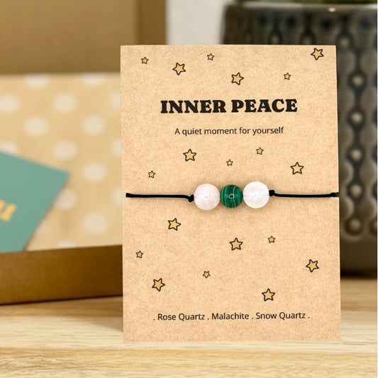 Inner Peace Crystal Bracelet – Mindfulness & Calm Gift for Her