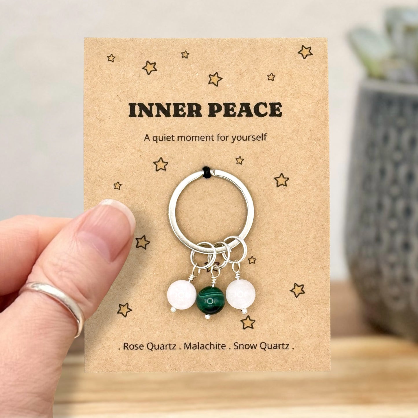 Inner Peace Crystal Keyring – Wellness Keepsake & Calm Gift