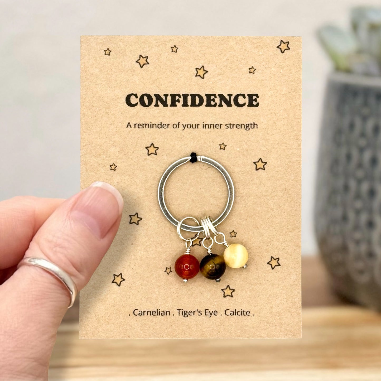 Confidence Crystal Keyring – Courage & New Challenge Gift for Her