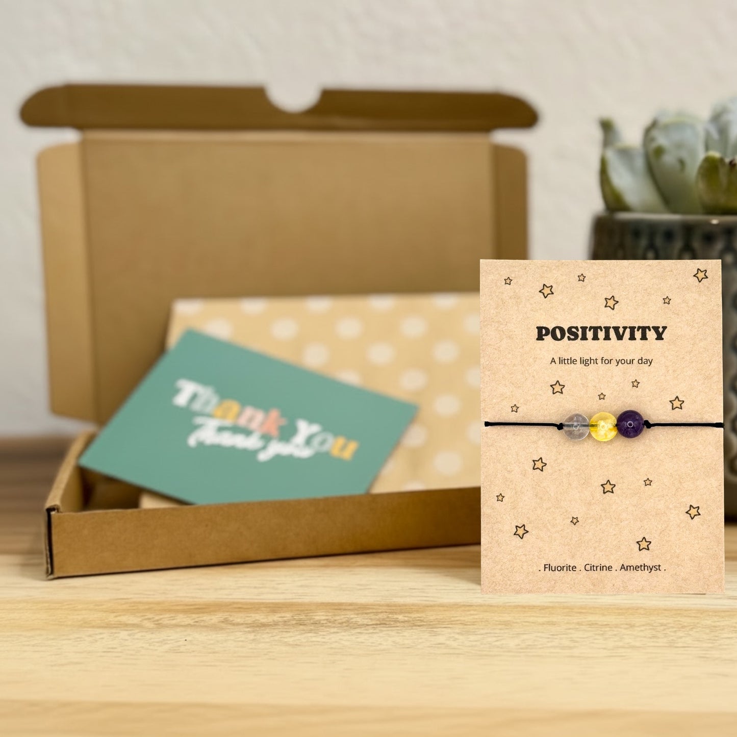Positivity Crystal Bracelet – Everyday Positivity Gift for Her