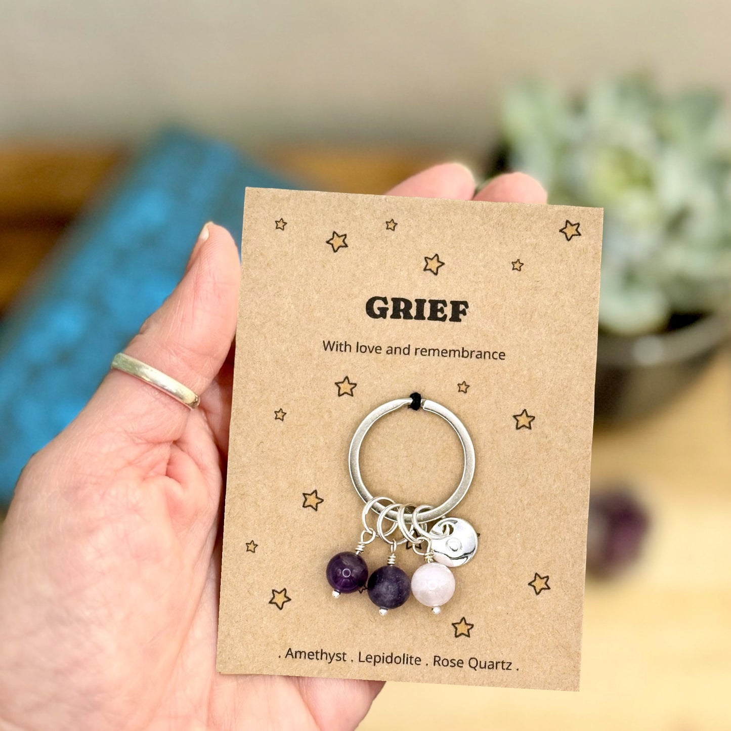 Sympathy Gift For Grief, Thinking Of You Gift For Her, Remembrance Keepsake Keyring, Bereavement Gift, Personalised Keyring