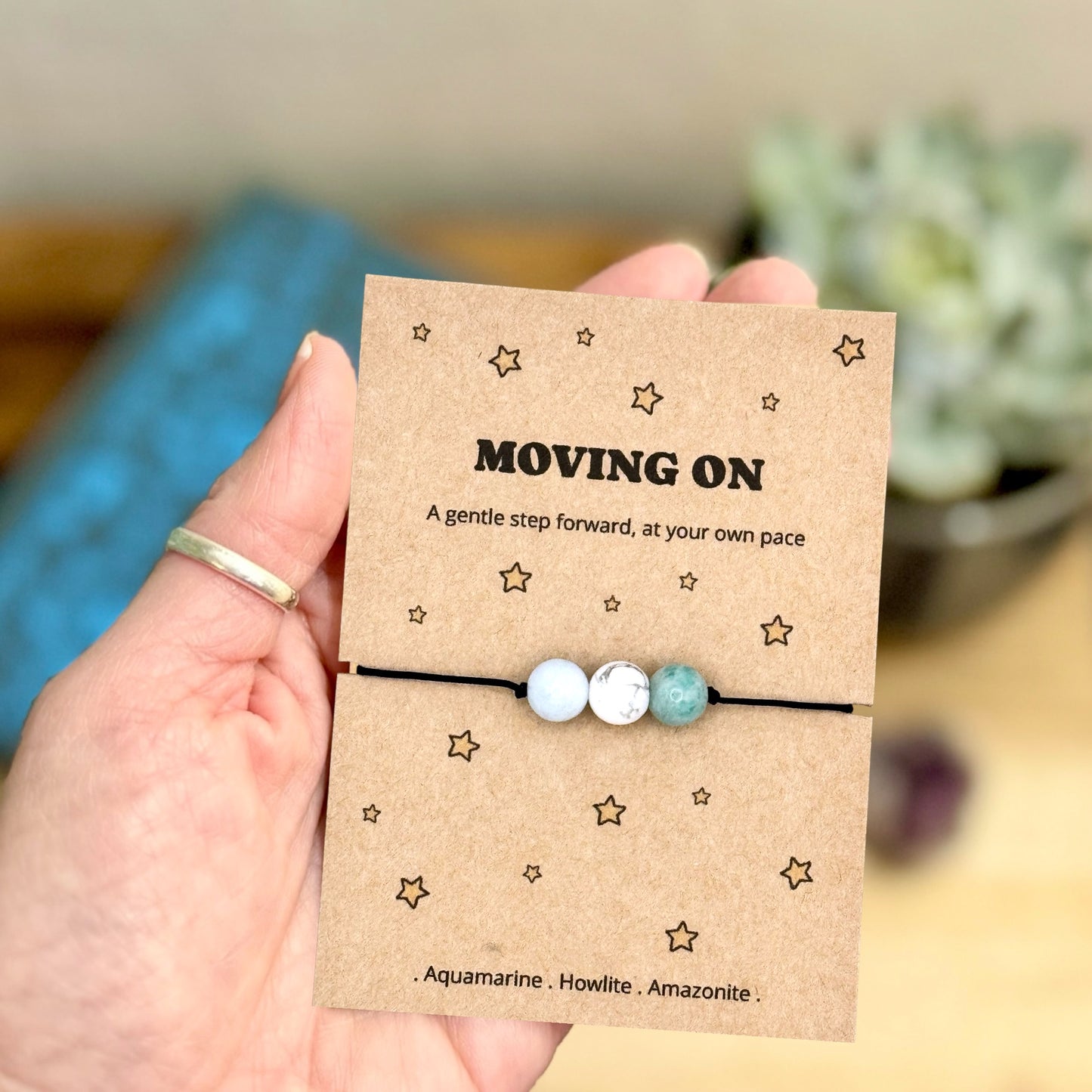 Moving On Bracelet, Personalised Keepsake Gift, Breakup Support, Bereavement or Career Change Gift, Emotional Support Jewellery