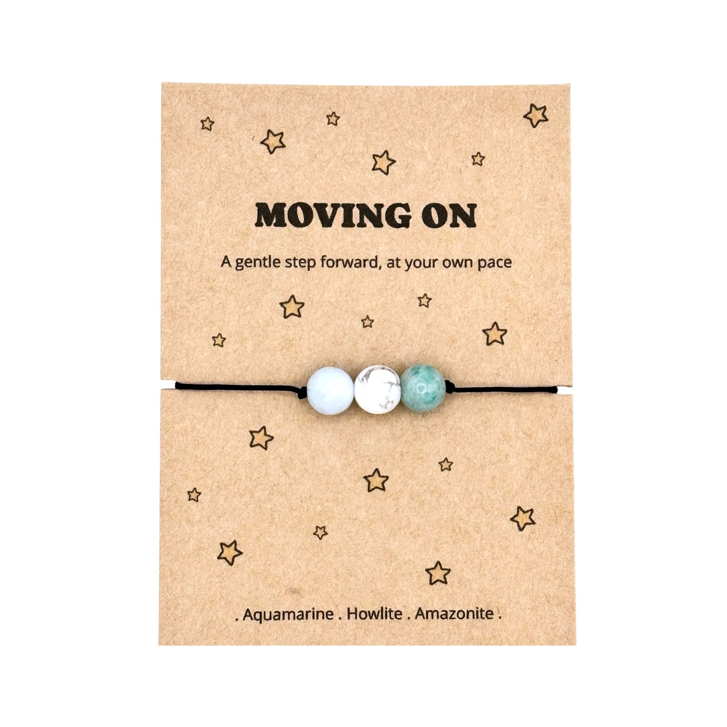 Moving On Bracelet, Personalised Keepsake Gift, Breakup Support, Bereavement or Career Change Gift, Emotional Support Jewellery