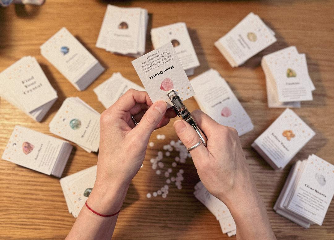 Christmas Crystal Bracelet Advent Calendar, 12 Days of Crystal Chip Bracelets, Gemstone Lover Christmas Gift