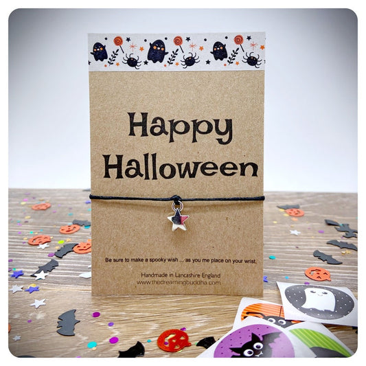 Star Halloween Wish Bracelet, Happy Halloween Jewellery, Cute Halloween Bracelet