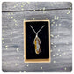 Wire Wrapped Tigers Eye Necklace, Long Silver Chain Pendant, Personalised Gift Box Jewellery, Natural Crystal Pillar Pendant, Solar Plexus