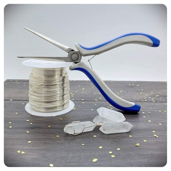 Clear Quartz Wrapped Pendant, Silver Plated Crystal Point Necklace, Personalised Positivity Gift, Crown Chakra Jewellery, April Birthday