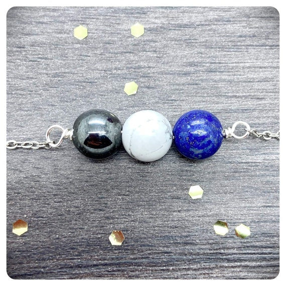 Calming Crystals For Sleep, Sweet Dreams Crystal Necklace, Insomnia Healing Gemstones, Mindfulness Meditation Gemstone Jewellery