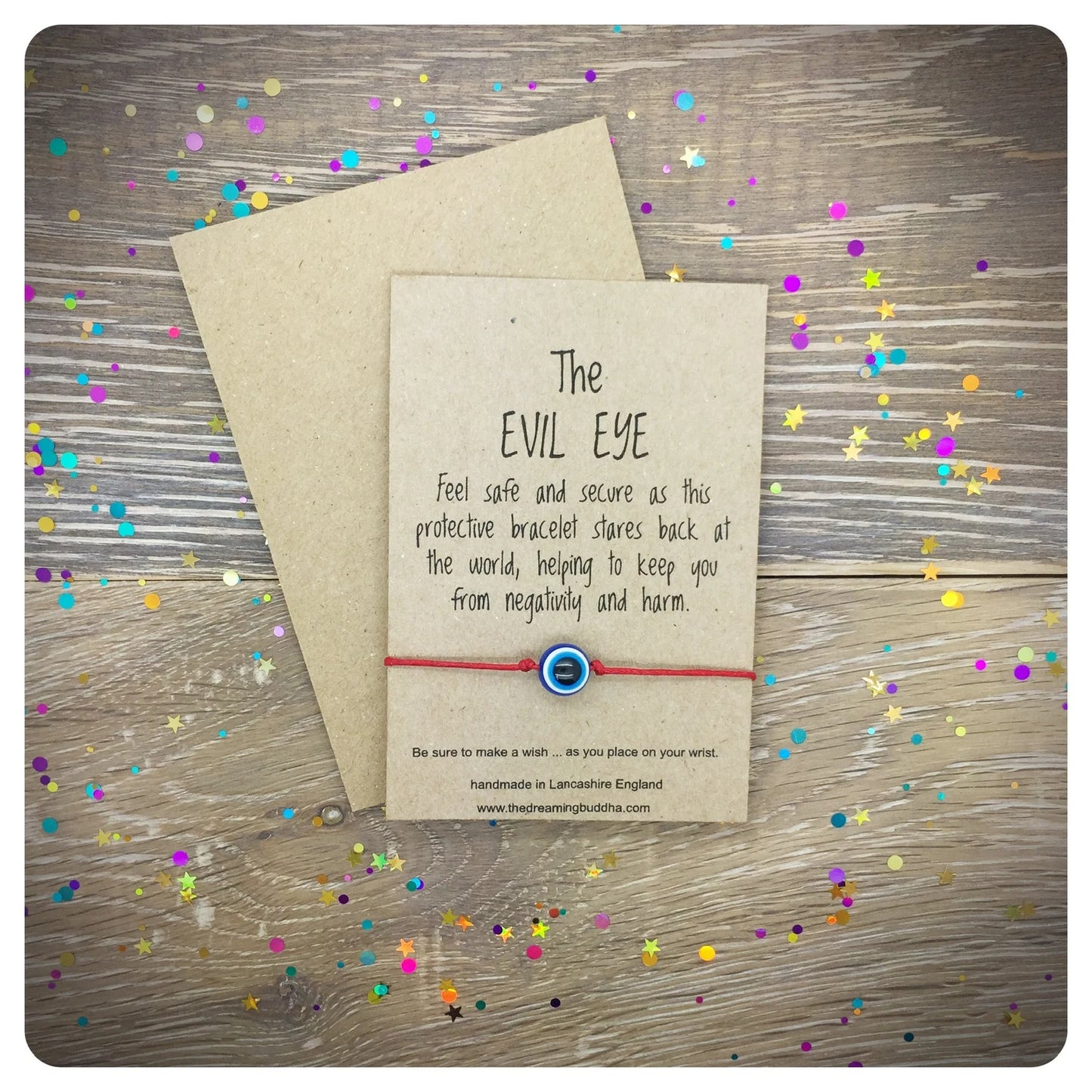 Evil Eye Wish Bracelet, Nazar Friendship Bracelet, Protection Card, Evil Eye Wishlet, Evil Eye Talisman Gift