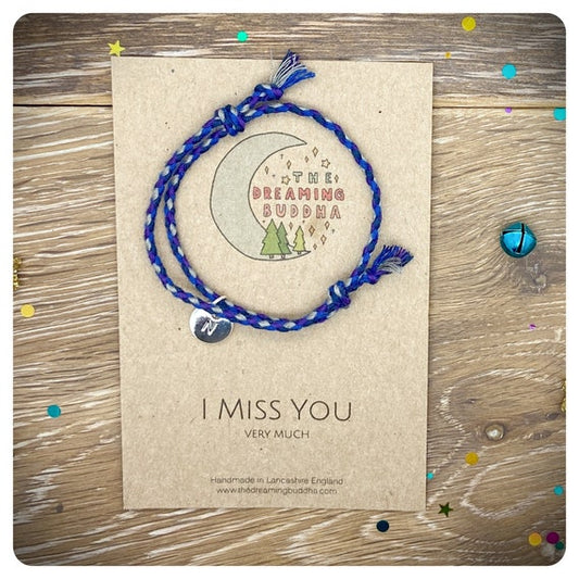 I Will Miss You Friendship Bracelet, Leaving Card, New School Gift, New Job Present, Personalised Goodbye Gift