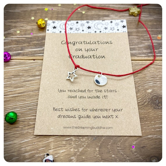 Graduation Wish Bracelet, Congratulations On Your Graduation Star Charm Bracelet