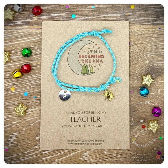 Teacher Appreciation Bracelet, Teacher Thank You Card, End Of Year Teacher Gift