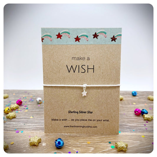 Make A Wish Wish Bracelet, Personalised Friendship Jewellery, Simple Birthday Christmas Holiday Gift