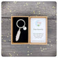 Hand Wrapped Rose Quartz Point Keychain, Personalised Friendship Crystal Keyring Gift, Unconditional Love, I Love You Gift