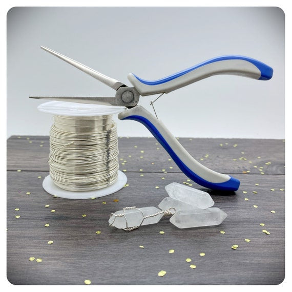 Waterproof Clear Quartz Adjustable Necklace, Unisex Wire Wrapped Crystal Pendant, Crown Chakra Jewellery, Healing Gemstone Gift Box