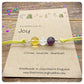 Gemstone For Joy Bracelet, Hand wrapped Crystal Bead Bracelet for Joy, Choose Your Own Cord Colour, Personalised Gemstone Anklet
