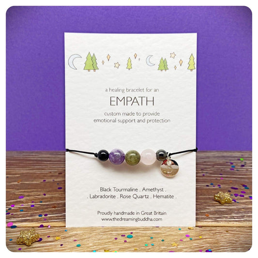 Empath Shield Bracelet, Empath Crystal Support, Negative Energy Gift, Aura Protection Jewellery