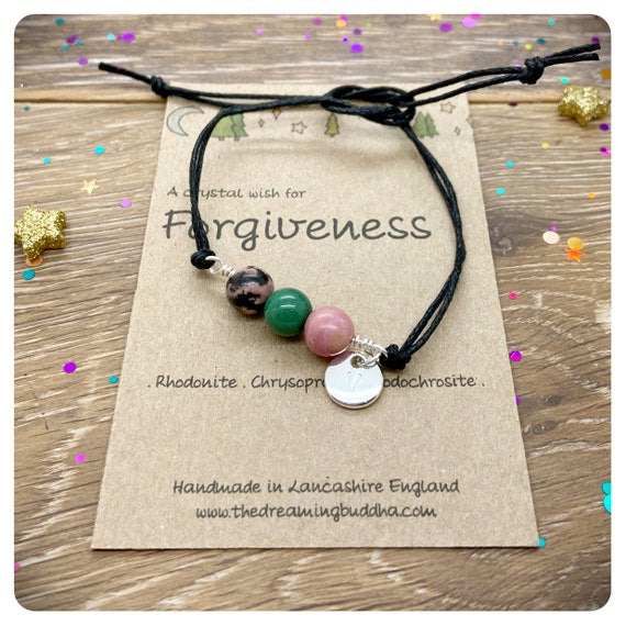 Forgiveness Crystal Bracelet, I’m Sorry Gift For Her, Forgive Me Friendship Gift, Personalised Forgiveness Jewellery, Please Forgive Me Card