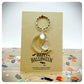 Cat Moon Keychain, Halloween Keyring, Glow In The Dark Bag Charm. Personalised All Hallows Gift