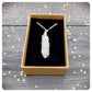 Wire Wrapped Rose Quartz Necklace, Crystal Point Long Silver Necklace, Personalised Terminated Gemstone Jewellery, Love Kindness Crystal