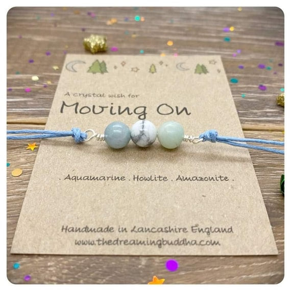 Fresh Start Crystal Bracelet, Emotional Healing Gemstones, Break Up Divorce Card, Personalised You Got This Gift, New Adventure Anklet