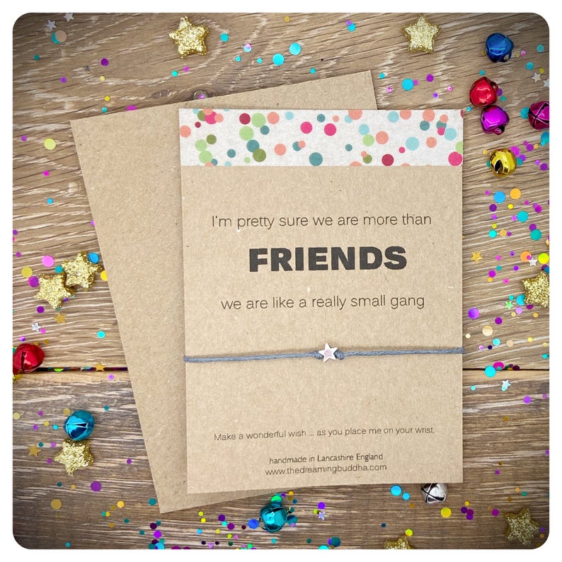 We’re Like A Really Small Gang Card, Gifts For BFFs Best Friend, Friendhip Bracelet, Funny Card Gift For Friend