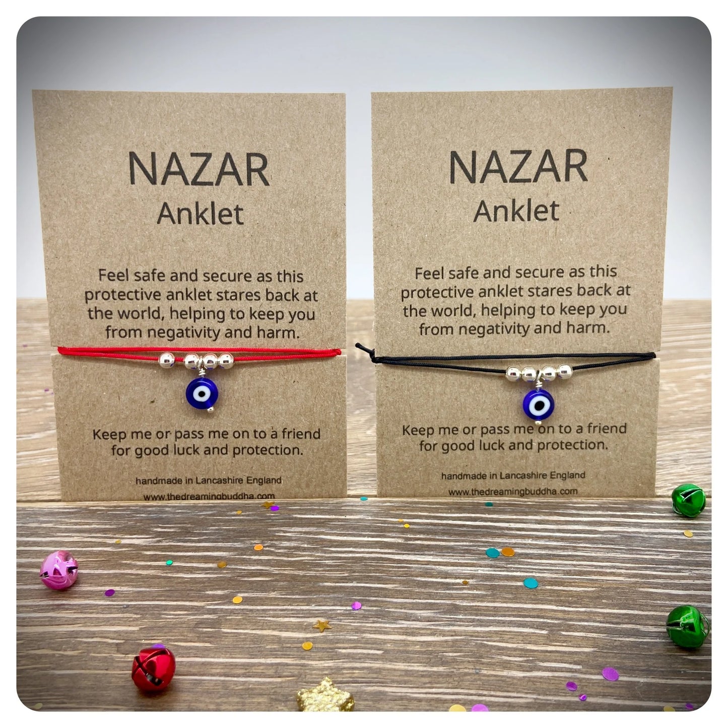 Set of 2 Nazar Protection Anklet, Matching Evil Eye Anklet, Gap Year Gift, Gift For Travelling Safely
