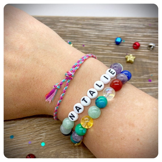 summer-friendship-bracelets-with-letter-beads-on-colourful